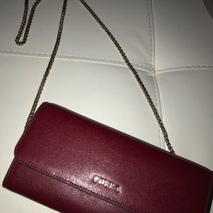 Furla burgundy purse
